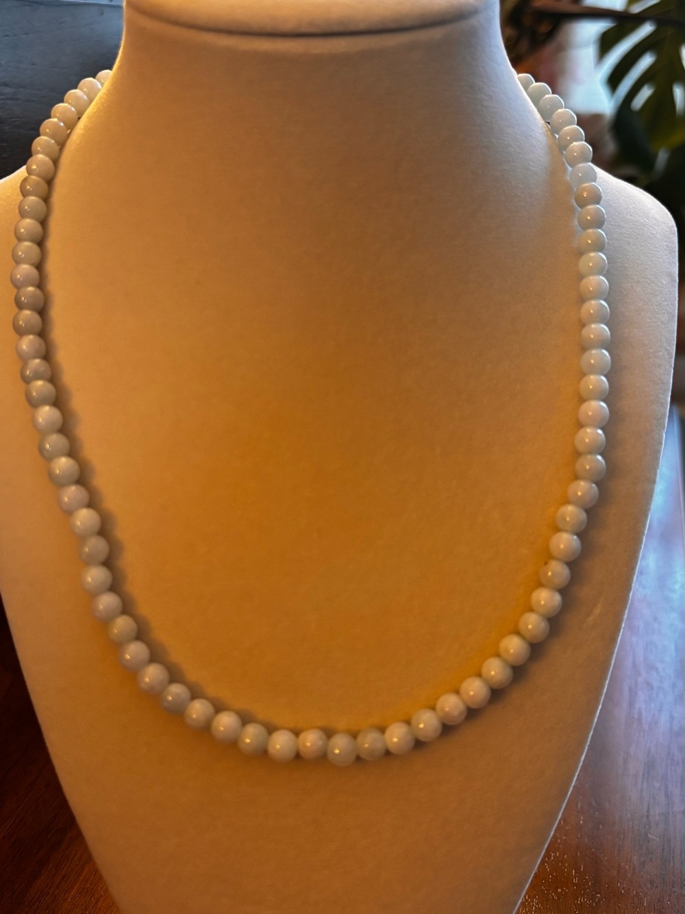 Jade Apple Green Beaded Necklace
